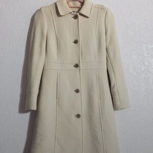 J CREW LADY DAY COAT CREAM SIZE 4P